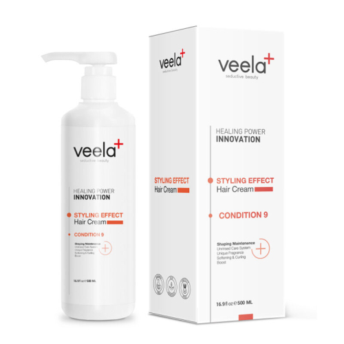 Veela Zor Şekillenen Saçlar İçin Durulanmayan Şekillendirici Saç Kremi 500 ml - Veela