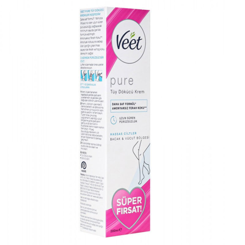 Veet Pure Hassas Ciltler İçin Tüy Dökücü Krem 200 ml - Veet