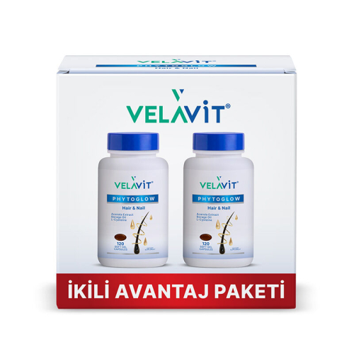 Velavit Phytoglow Hair Nail 120 Gel Soft Capsules İkili Avantaj Paketi - Velavit