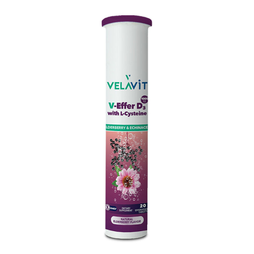 Velavit V-Effer D3 with L-Cysteine 20 Efervesan Tablet - 1