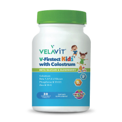 Velavit V-Firstect Kids with Colostrum Takviye Edici Gıda 30 Kapsül - 1