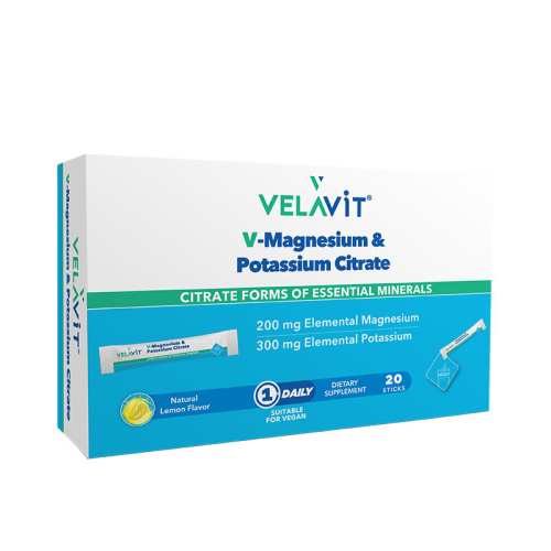 Velavit V-Magnesium Potassium Citrate Takviye Edici Gıda 20 Saşe - Velavit