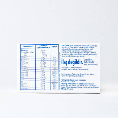 Velavit V-Mom To Be Folat ve Omega3 30 Softgel - 2