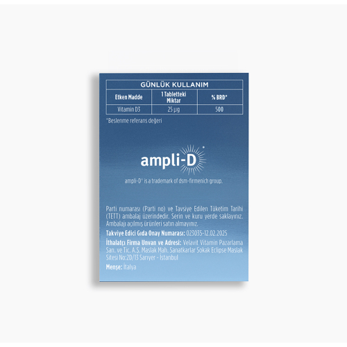 Velavit V-Rapid Vit D Takviye Edici Gıda 60 Tablet - 3