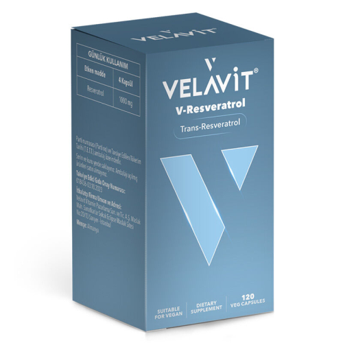 Velavit V-Resveratrol Takviye Edici Gıda 120 Kapsül - Velavit
