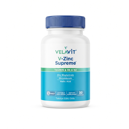 Velavit V-Zinc Supreme Takviye Edici Gıda 30 Kapsül - Velavit