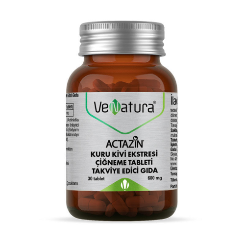 VeNatura Actazin Kuru Kivi Ektresi Çiğneme Tableti Takviye Edici Gıda 30 Tablet - VeNatura