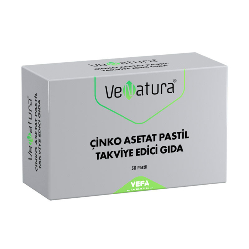 VeNatura Çinko Asetat Pastil Takviye Edici Gıda 30 Pastil - VeNatura
