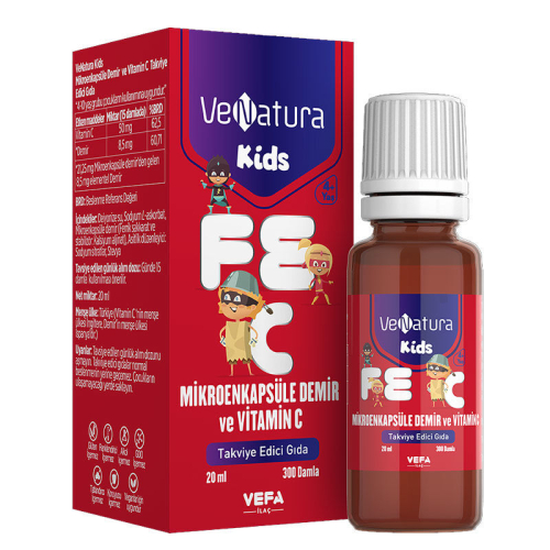 VeNatura Kids Mikroenkapsüle Demir ve Vitamin C Takviye Edici Gıda 20 ml - VeNatura