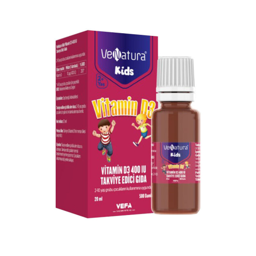 Venatura Kids Vitamin D3 400 IU Takviye Edici Gıda 20 ml - VeNatura
