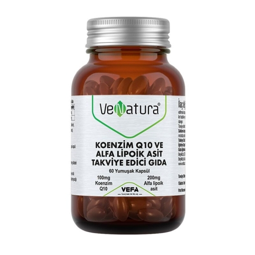 VeNatura Koenzim Q10 ve Alfa Lipoik Asit 60 Yumuşak Kapsül - 1