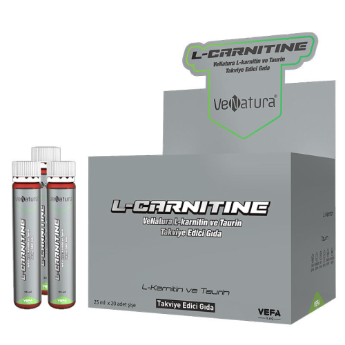 VeNatura L-karnitin ve Taurin Takviye Edici Gıda 25 ml x 20 adet Şişe - VeNatura