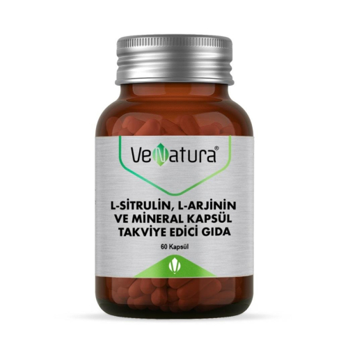 VeNatura L-Sitrulin, L-Arjinin ve Mineral 60 Kapsül - VeNatura