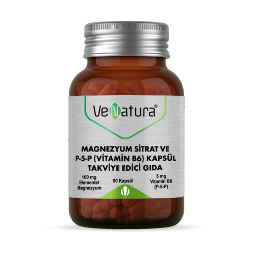 VeNatura Magnezyum Sitrat ve P5P (Vitamin B6) 90 Kapsül - VeNatura