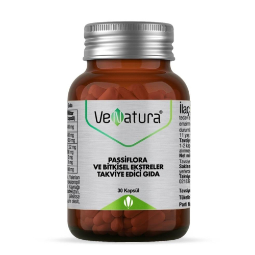 VeNatura Passiflora ve Bitkisel Ekstreler 30 Kapsül - VeNatura