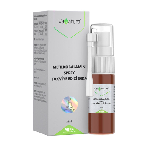 VeNatura Vitamin B12 Metilkobalamin Sprey Takviye Edici Gıda 20 ml - VeNatura