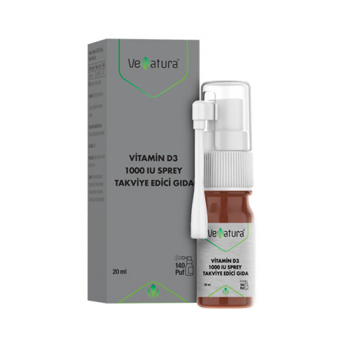 VeNatura Vitamin D3 1000 IU Sprey Takviye Edici Gıda 20 ml - VeNatura