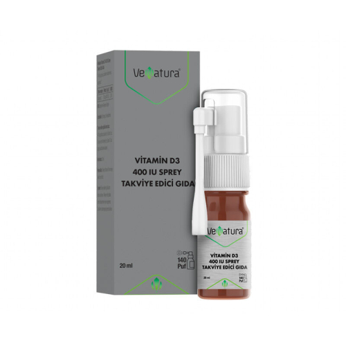 VeNatura Vitamin D3 400 IU Sprey Takviye Edici Gıda 20 ml - VeNatura
