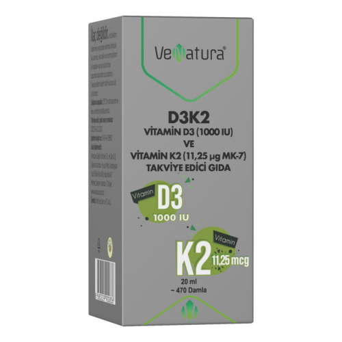 VeNatura D3K2 (11,25 mcg) Takviye Edici Gıda 20 ml - VeNatura