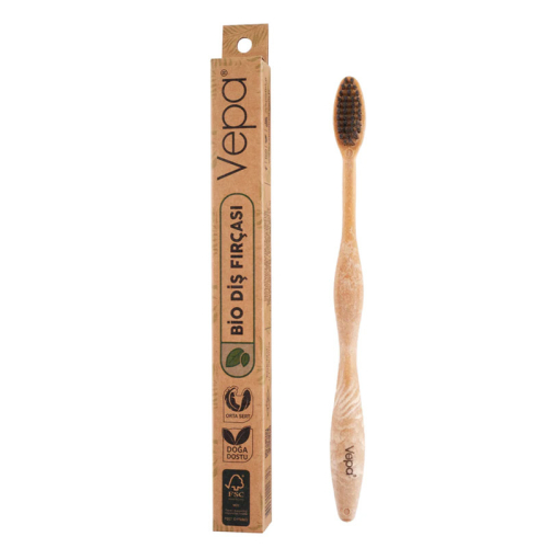 Vepa Bio Elite Ahşap Yetişkin Diş Fırçası Kraft Kutu Ambalaj - Vepa