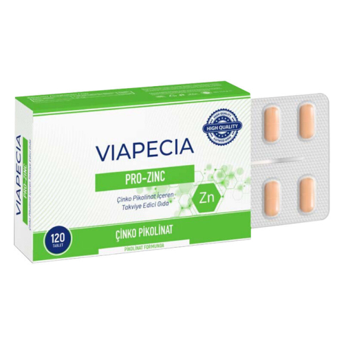 Viapecia Pro-Zinc Çinko Pikolinat İçeren Takviye Edici Gıda 120 Tablet - Viapecia