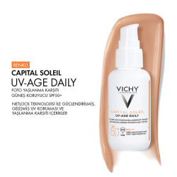 Vichy Capital Soleil UV Yaşlanma Karşıtı Güneş Kremi SPF 50 40 ml - Renkli - 3