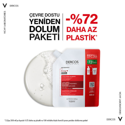 Vichy Dercos Energising Saç Dökülmesine Karşı Şampuan 400 ml - Refill - 3
