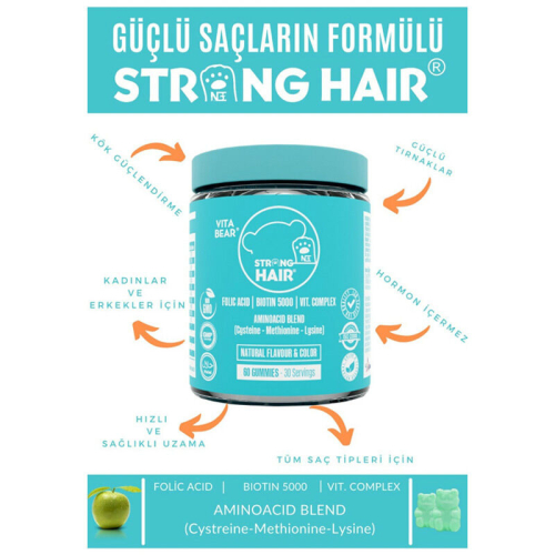 Vita Bear Strong Hair Gummy Vitamin 60 Adet - 2