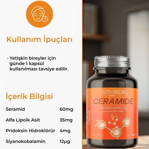 Vitaberg Ceramide Takviye Edici Gıda 30 Kapsül - 3