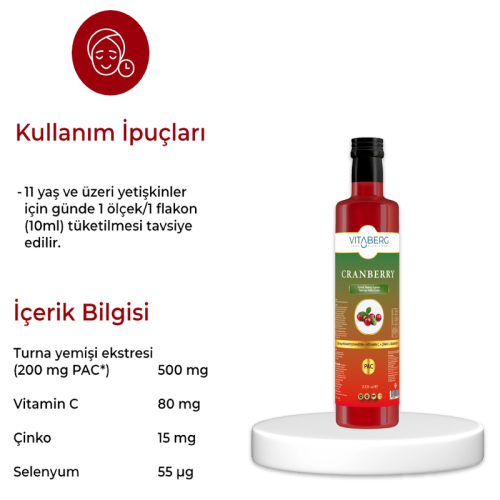 Vitaberg Cranberry Extract Sıvı Takviye Edici Gıda 250 ml - 3