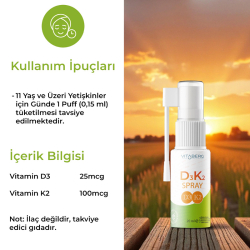 Vitaberg D3K2 Sprey Takviye Edici Gıda 20 ml - 3
