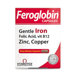 Vitabiotics Feroglobin Iron Takviye Edici Gıda 30 Kapsül - 1