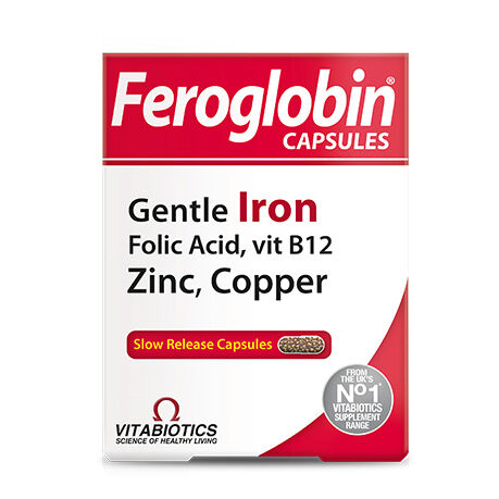 Vitabiotics Feroglobin Iron Takviye Edici Gıda 30 Kapsül - Vitabiotics