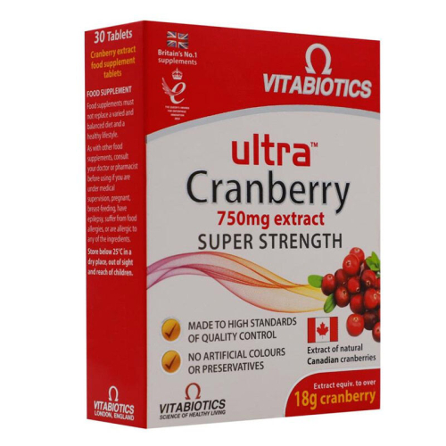 Vitabiotics Ultra Cranberry 750 mg Extract 30 Tablet - 2