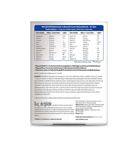 Vitabiotics Wellteen Him 13-19 years 30 Tablets - 2