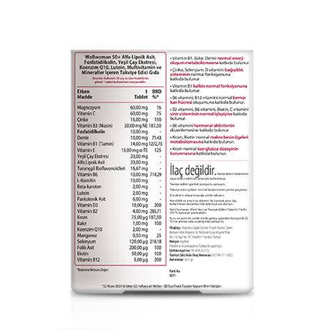 Vitabiotics Wellwoman 50+ Takviye Edici Gıda 30 Tablet - 2