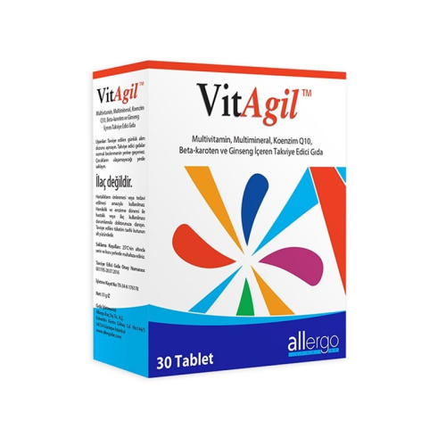 VitAgil Multivitamin Multimineral 30 Tablet - Allergo İlaç