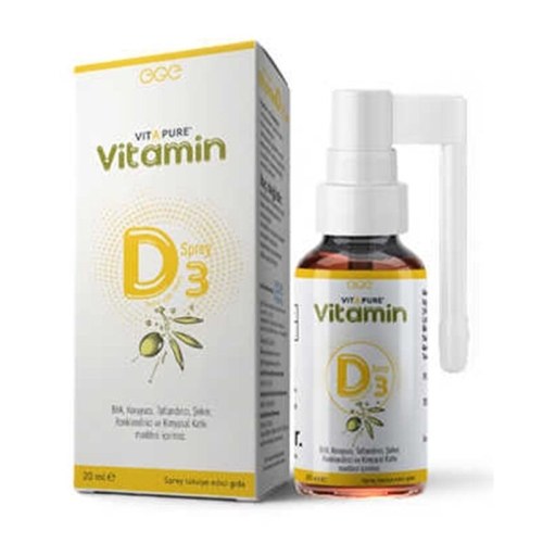 Vitapure Vitamin D3 Sprey Takviye Edici Gıda 20 ml - Ege Pharma