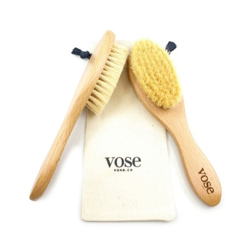Vose Ahşap Yumuşak Bebek Saç Fırçası - Vose