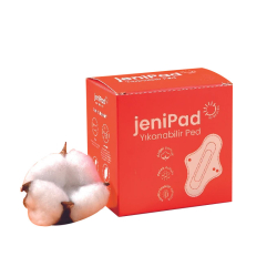 W Beside Jenipad Yıkanabilir Kadın Pedi Pamuklu Sızdırmaz Normal Ultra Emici Beyaz 3 Adet - 1