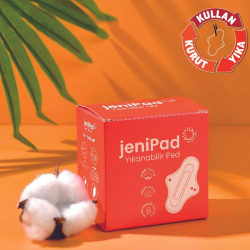W Beside Jenipad Yıkanabilir Kadın Pedi Pamuklu Sızdırmaz Normal Ultra Emici Beyaz 3 Adet - 2
