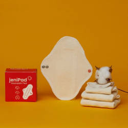 W Beside Jenipad Yıkanabilir Beyaz Kadın Pedi Pamuklu Sızdırmaz Normal Ultra Emici 3 Adet - 2