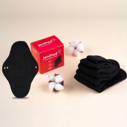 W-Beside JeniPad Yıkanabilir Ped 6 Adet - Siyah Gece - 2