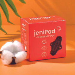 W Beside Jenipad Pamuk Yıkanabilir Sızdırmaz Kadın Pedi Siyah Günlük 6 Adet - 2