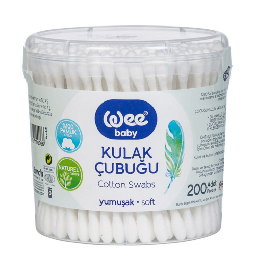 Wee Baby Pamuklu Kulak Çubuğu 200 Adet - Wee Baby