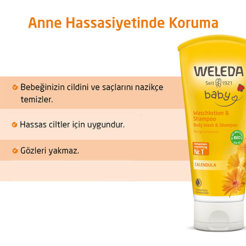 Weleda Calendula Organik Saç ve Vücut Şampuanı 200 ml - 3
