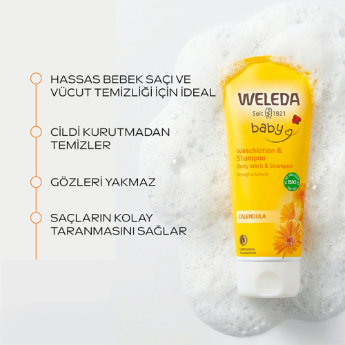 Weleda Calendula Organik Saç ve Vücut Şampuanı 200 ml - 2