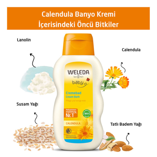 Weleda Calendula Organik Temizleyici ve Nemlendirici Banyo Kremi 200 ml - 9