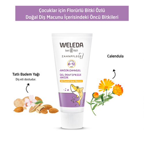 Weleda Çocuklar için Florürlü Doğal Diş Macunu 50 ml - 6-12 Yaş - 4