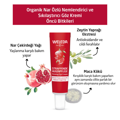 Weleda Nar Özlü Organik Nemlendirici ve Sıkılaştırıcı Göz Kremi 12 ml - 3